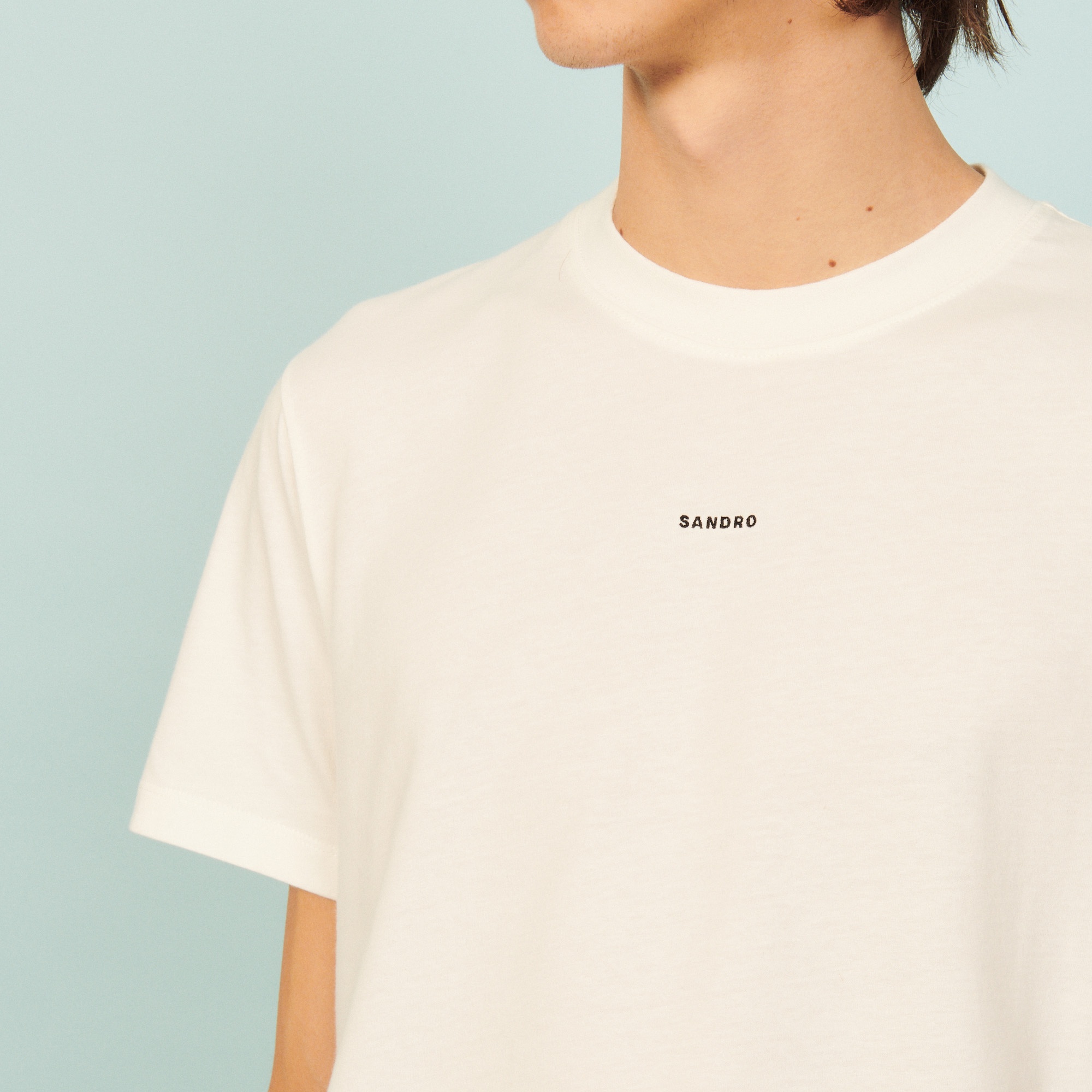 T-shirt with logo embroidery - 5