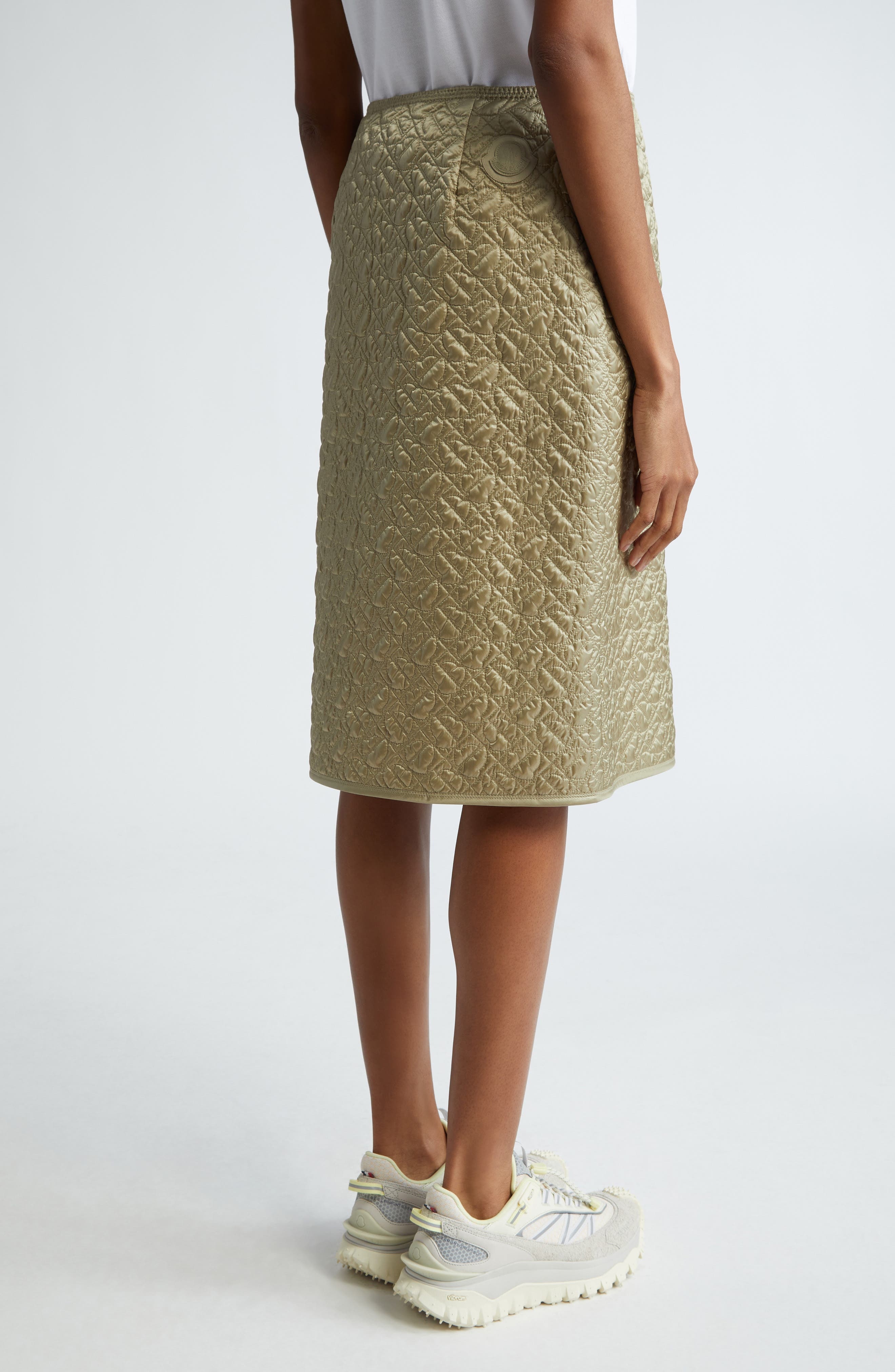 Quilted Nylon Pencil Skirt - 3