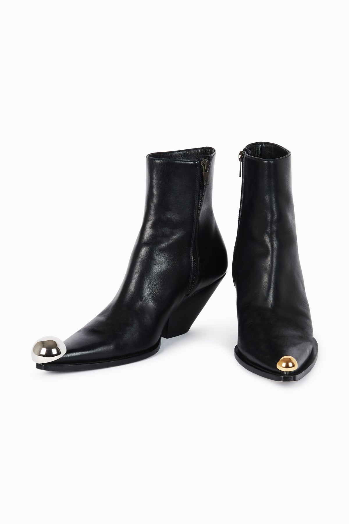 GABRIEL COWBOY BOOTS BLACK SILVER GOLD - 2