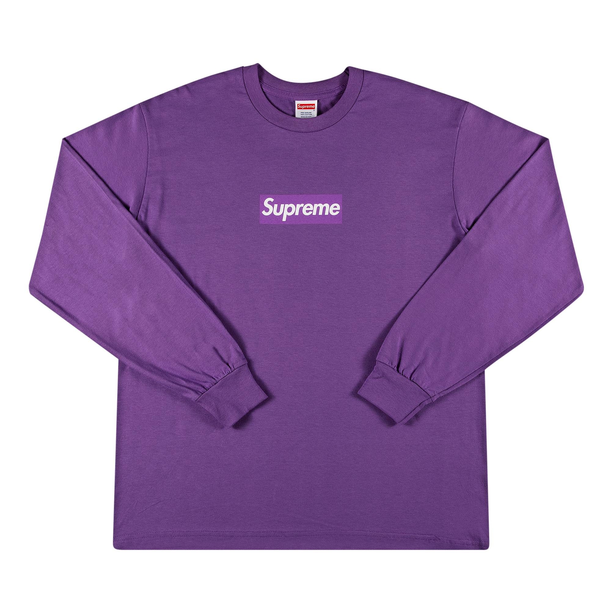 Supreme Supreme Box Logo Long-Sleeve Tee 'Purple' | REVERSIBLE