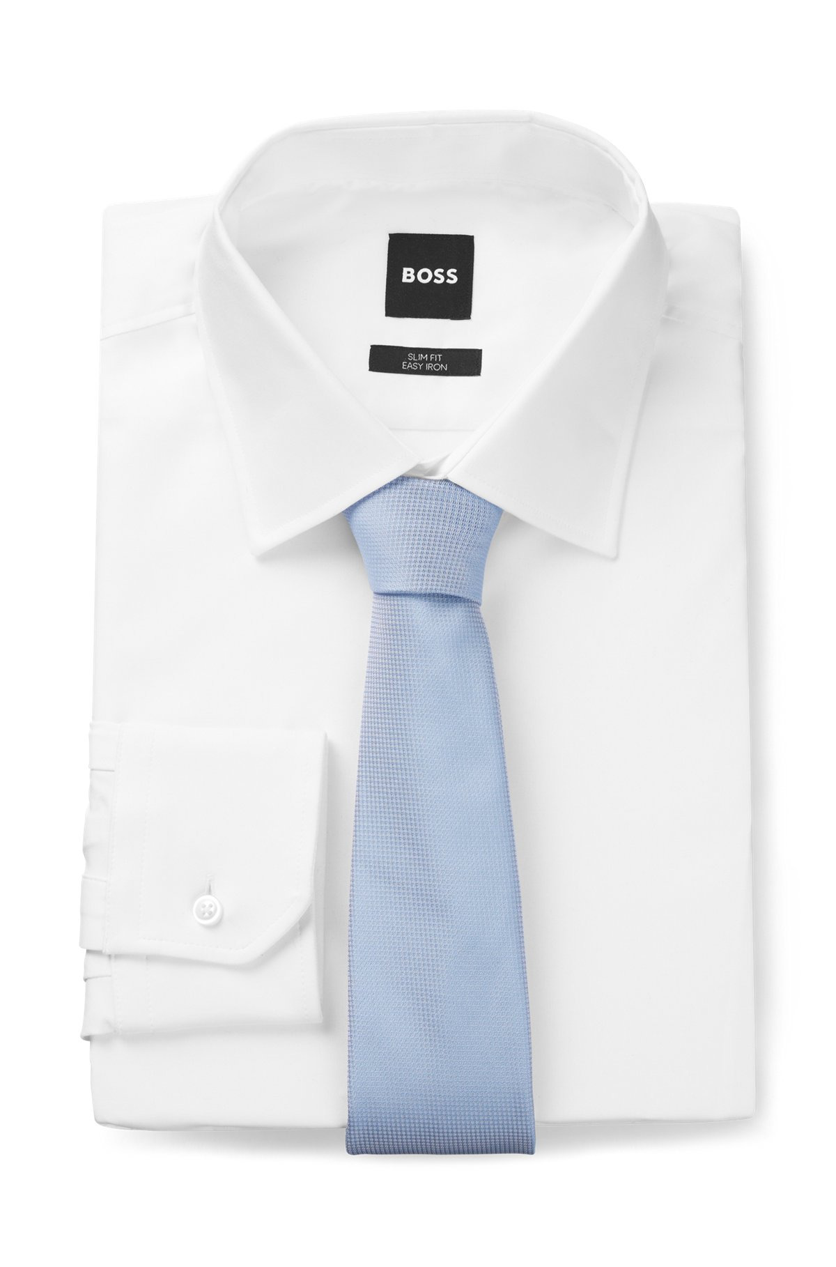 MICRO-PATTERN JACQUARD TIE WITH SILK - 3