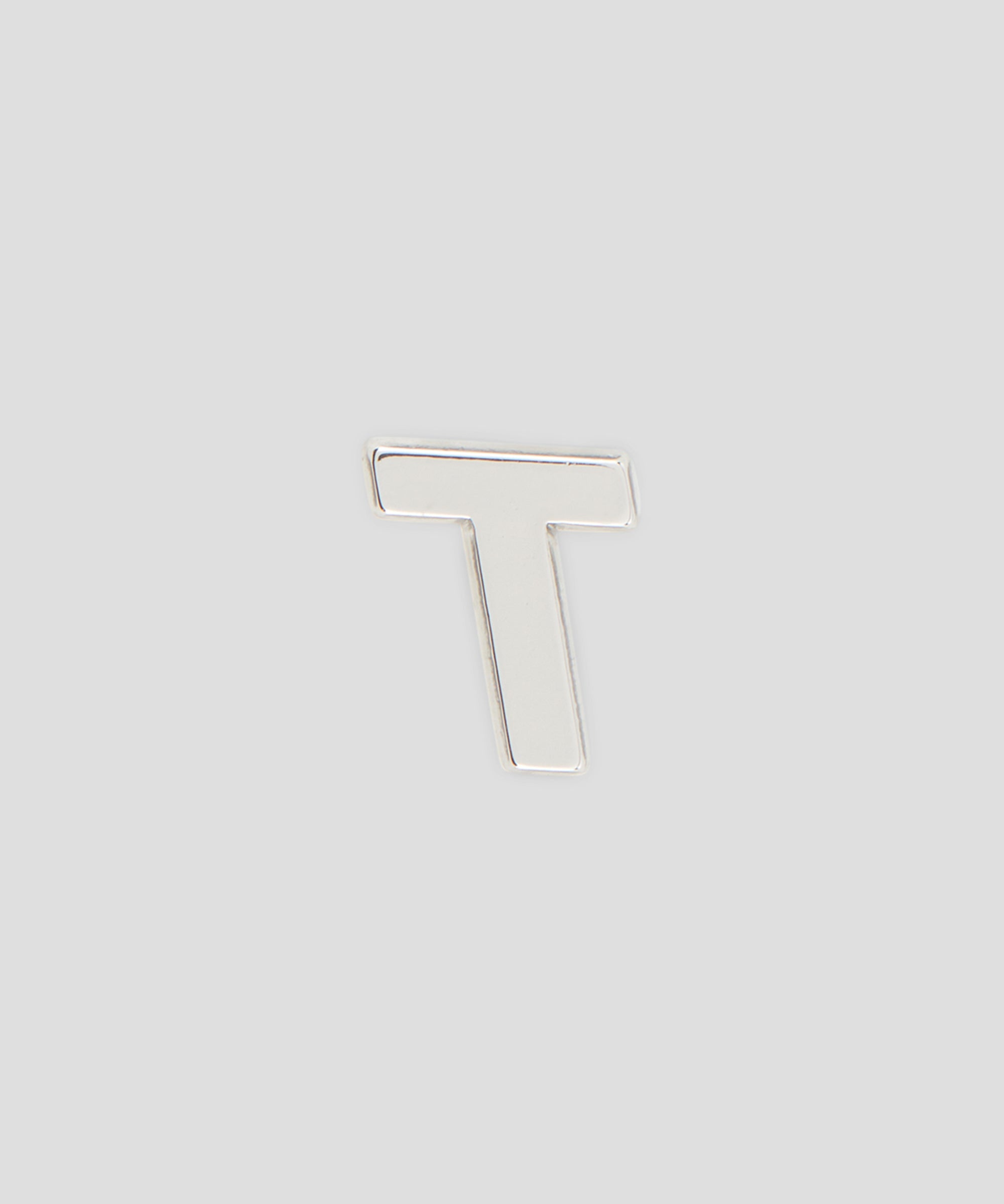 Single brass T charm - 1