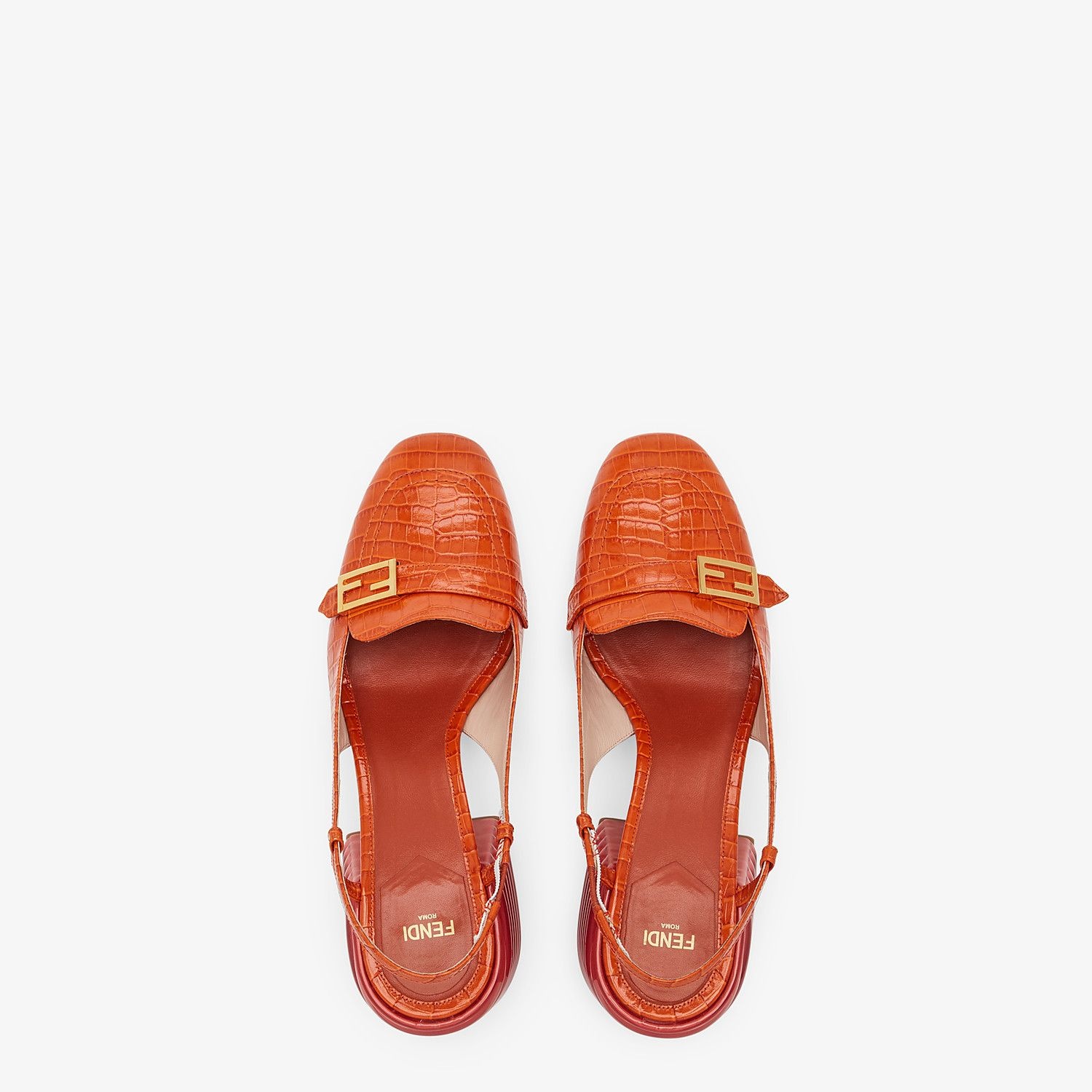 Red leather Promenades - 4