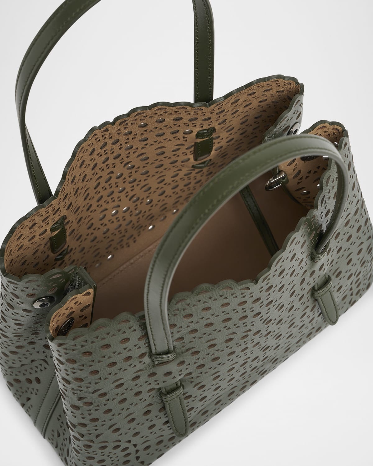 Mina 25 Tote Bag in Vienne Wave Perforated Leather - 4