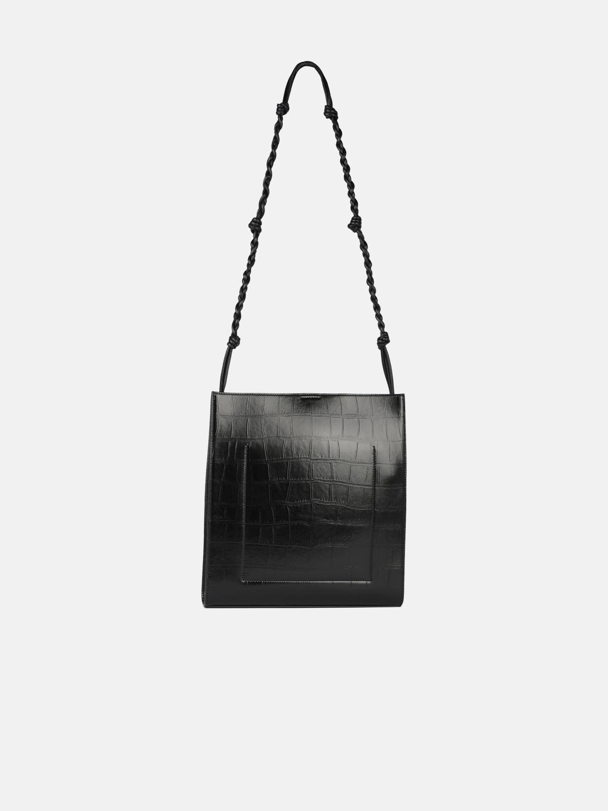 MEDIUM 'TANGLE' BLACK LEATHER CROSSBODY BAG - 3