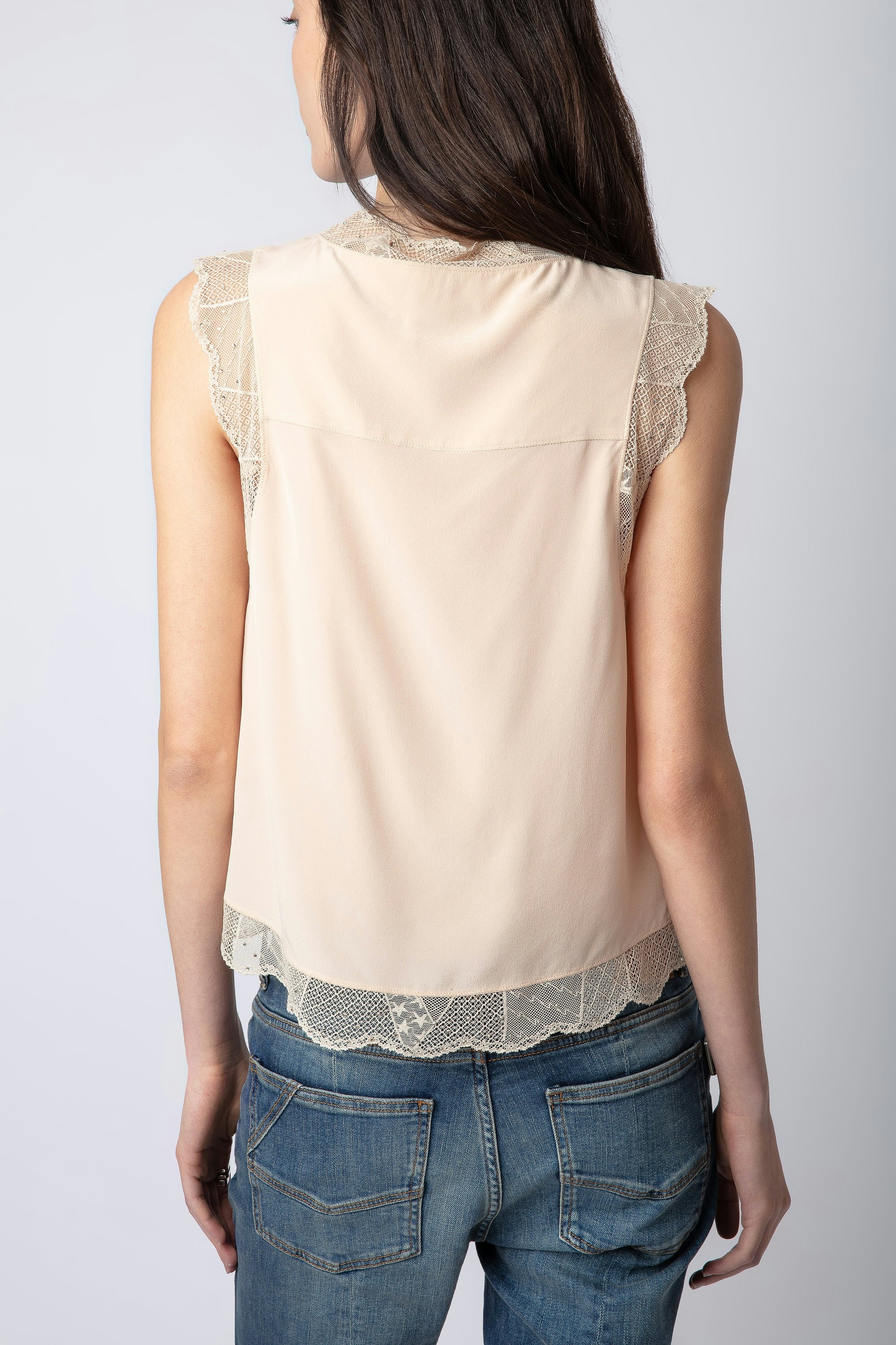 Topzy Diamanté Silk Top - 6