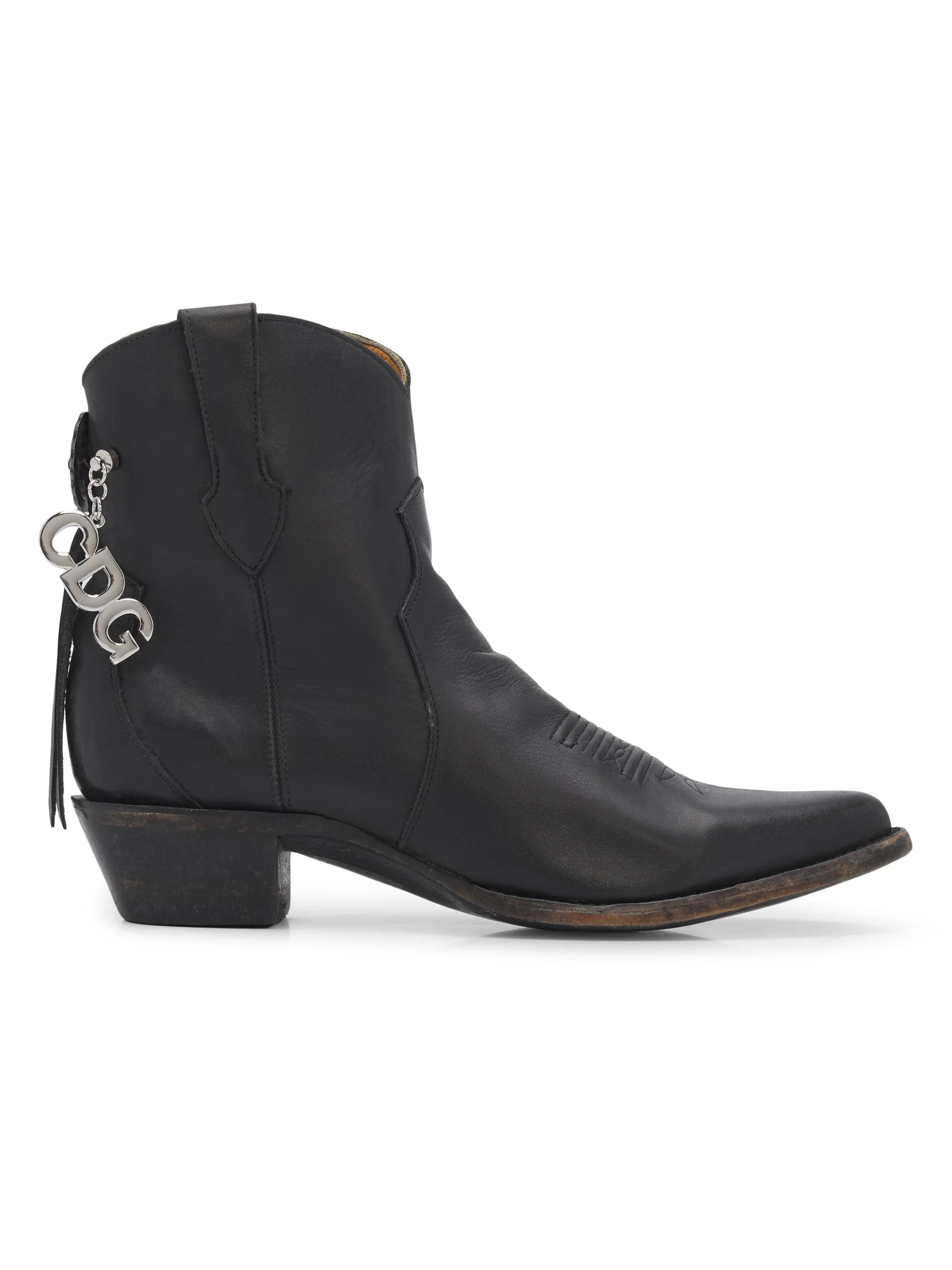 Women's CDG X Mexicana Leather Ankle Boots - Black - 1