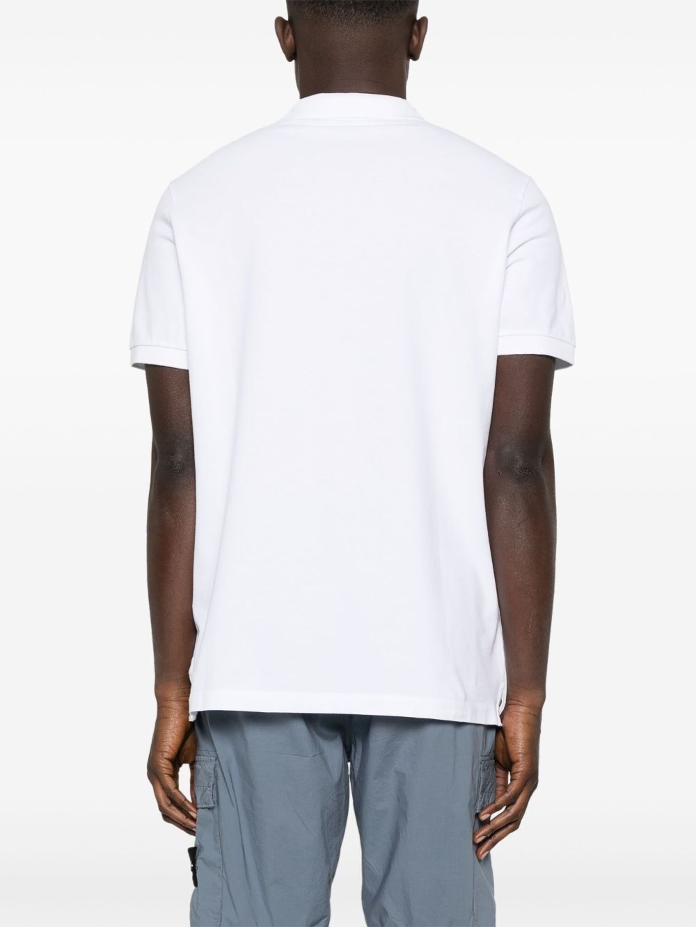 Stone Island Men Slim Fit Stretch Cotton Piqué Polo Shirt - 3