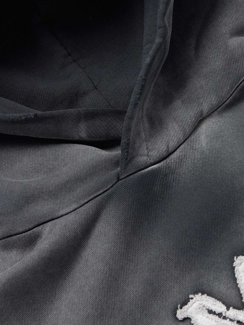 Logo-Appliquéd Distressed Cotton-Jersey Hoodie 5