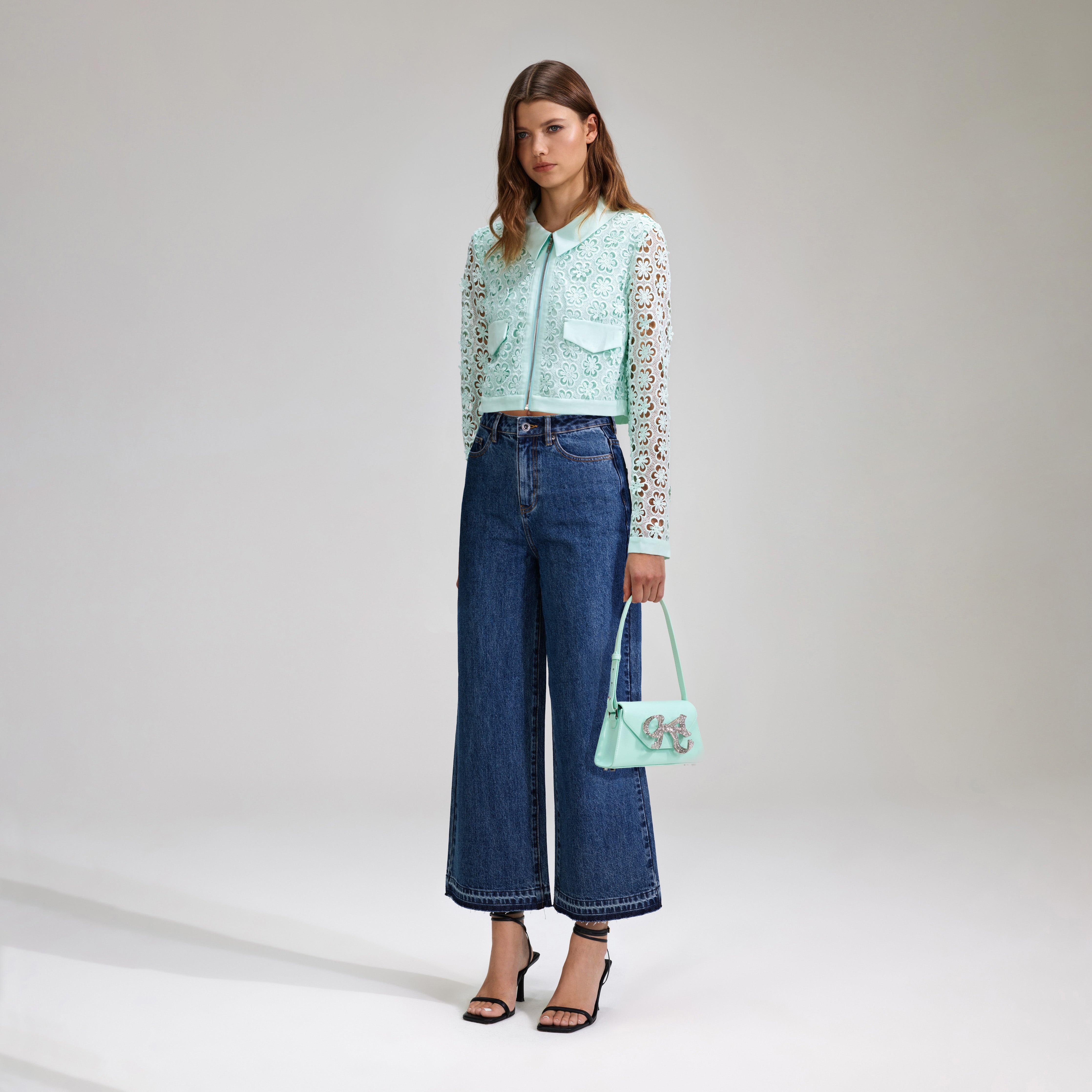 Blue Daisy Guipure Jacket - 2