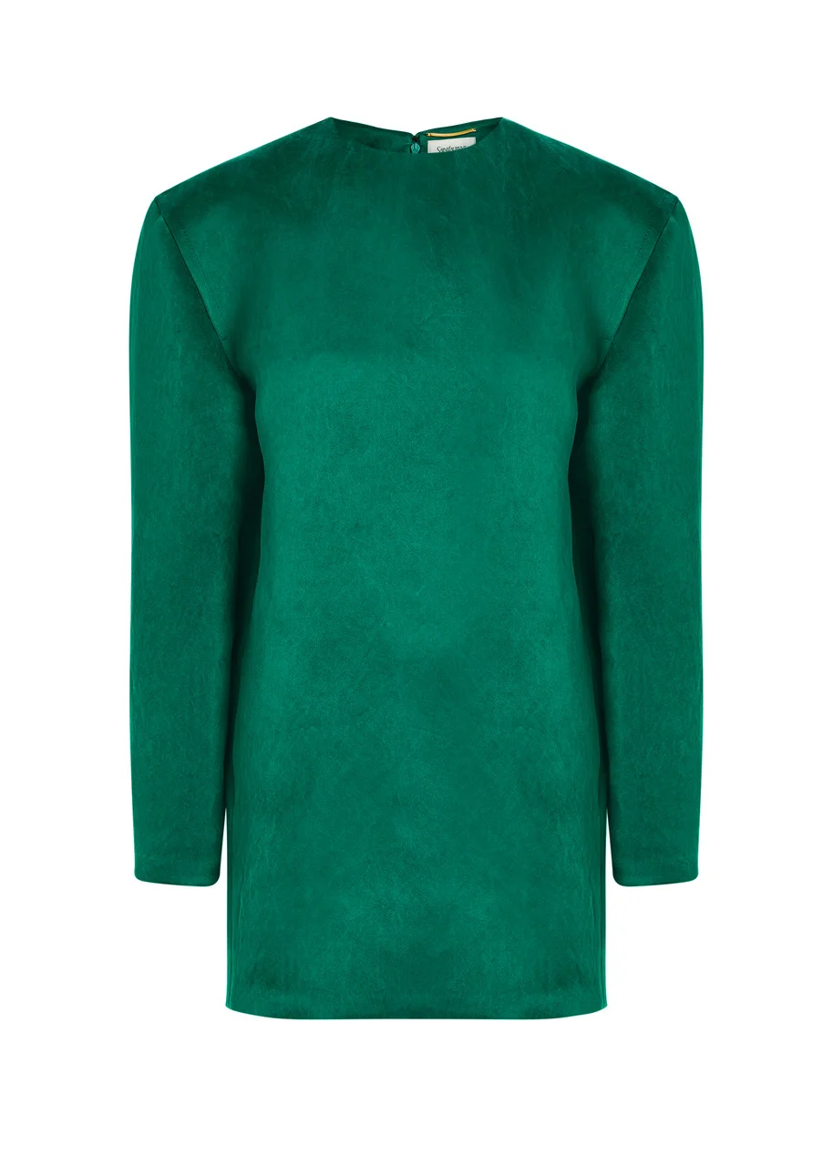 Yves Saint Laurent Brushed Silk Mini Dress - 1