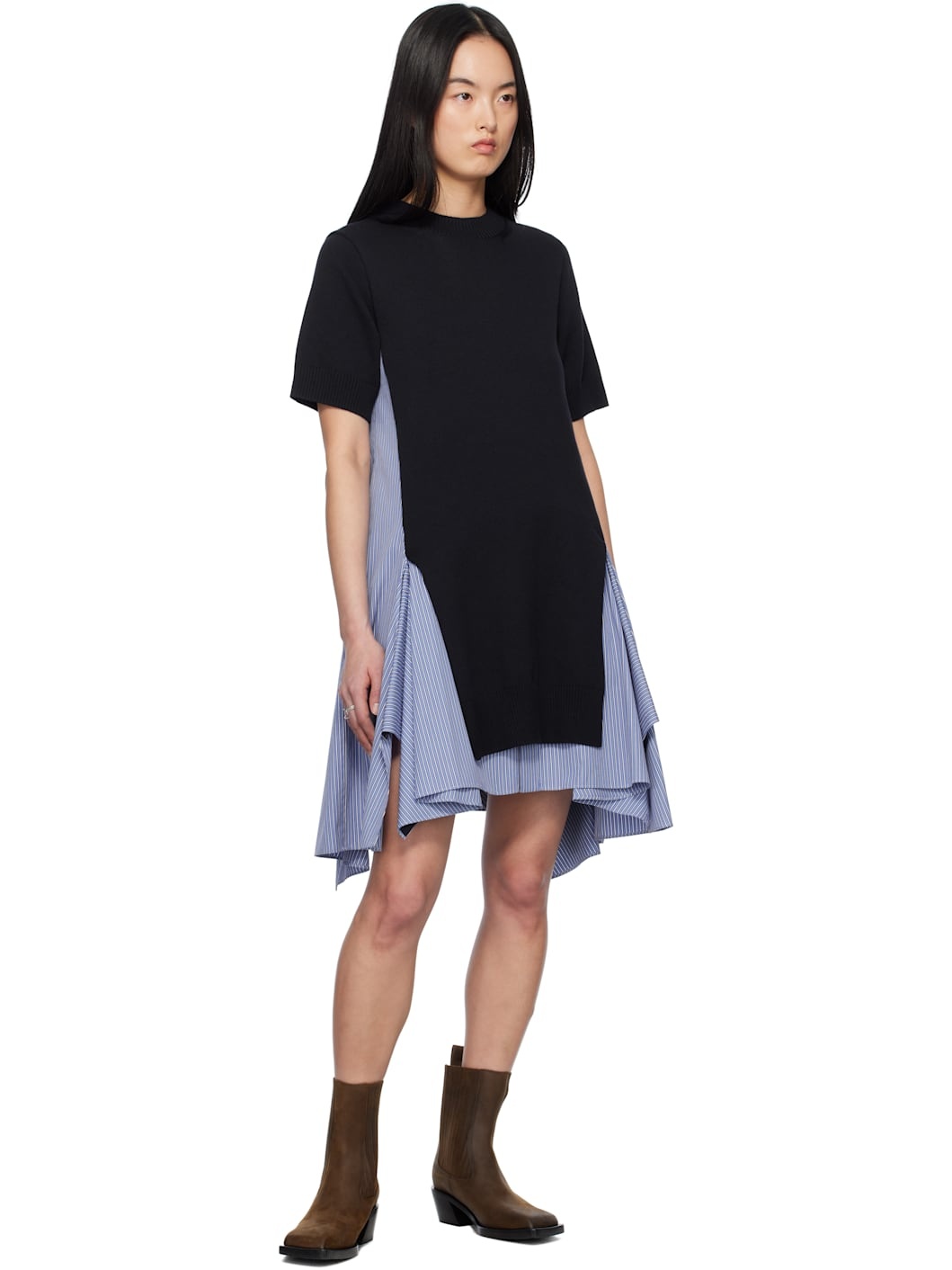VIP【関税送料無料】希少 SACAI BLUE COTTON DRESS sacai Cotton Poplin Dress | REVERSIBLE