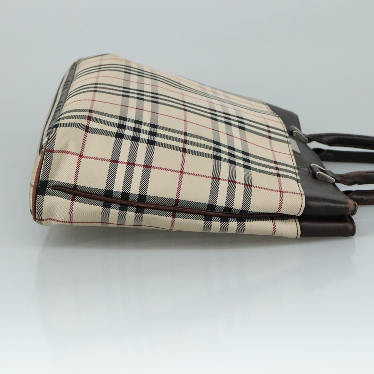Burberry Nova Check Hand Bag Canvas Beige - 4