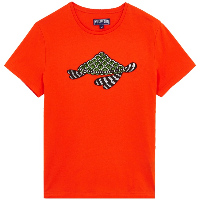 Men Cotton T-Shirt Turtle Swim - 1