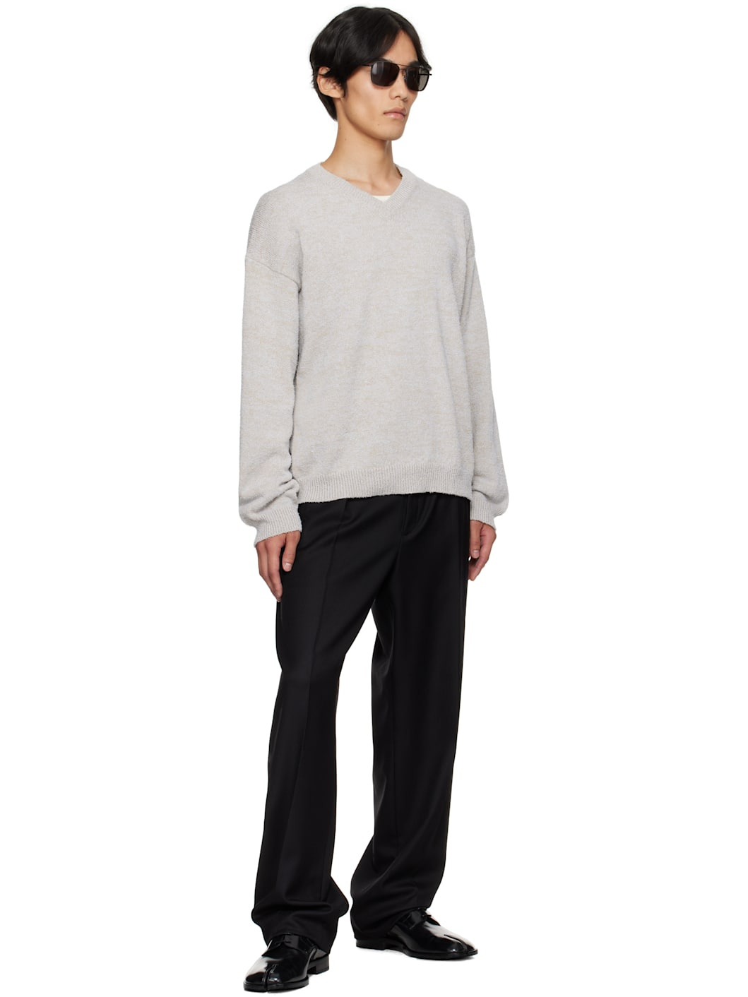 Black Virgin Wool Trousers - 4