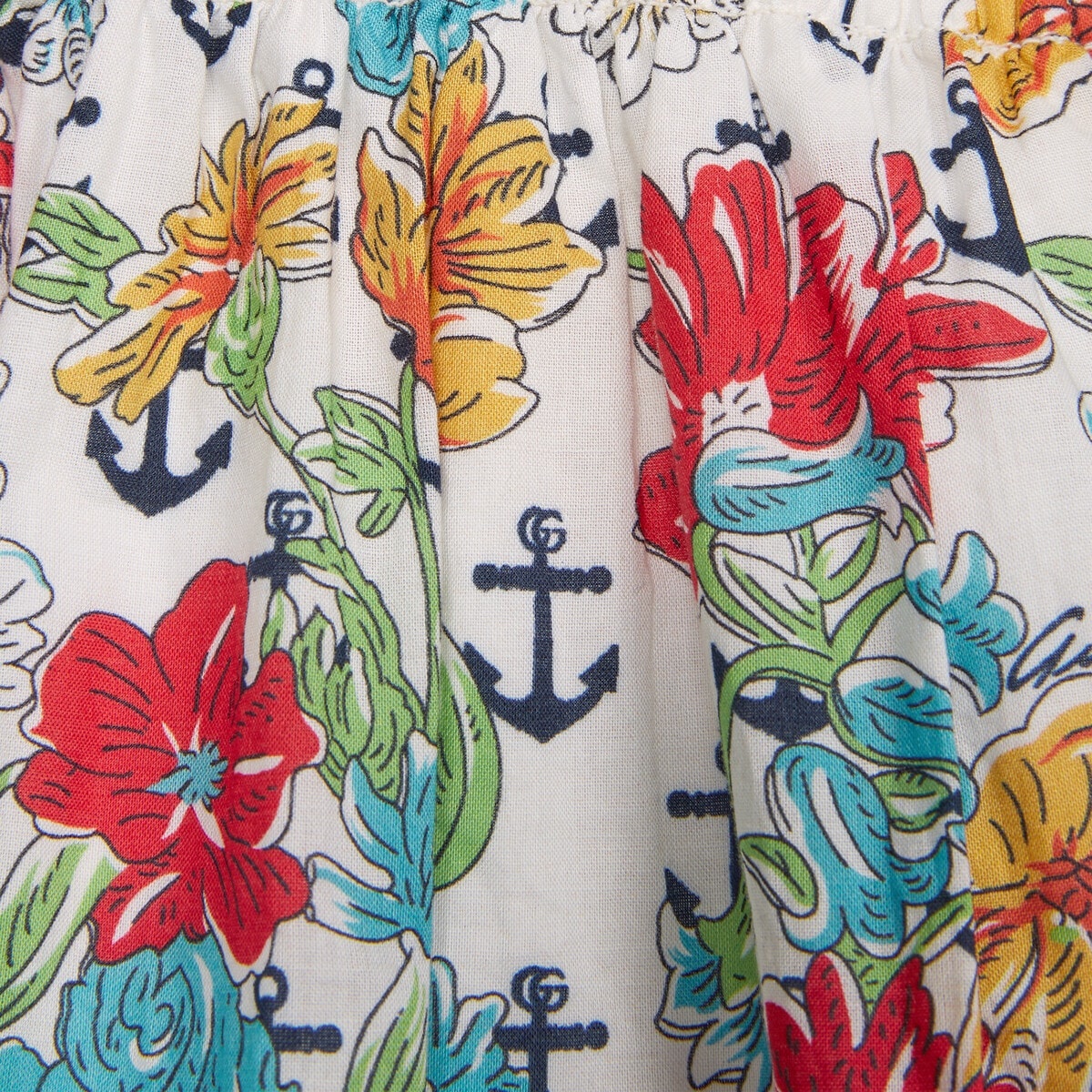 Floral anchor print cotton dress - 4