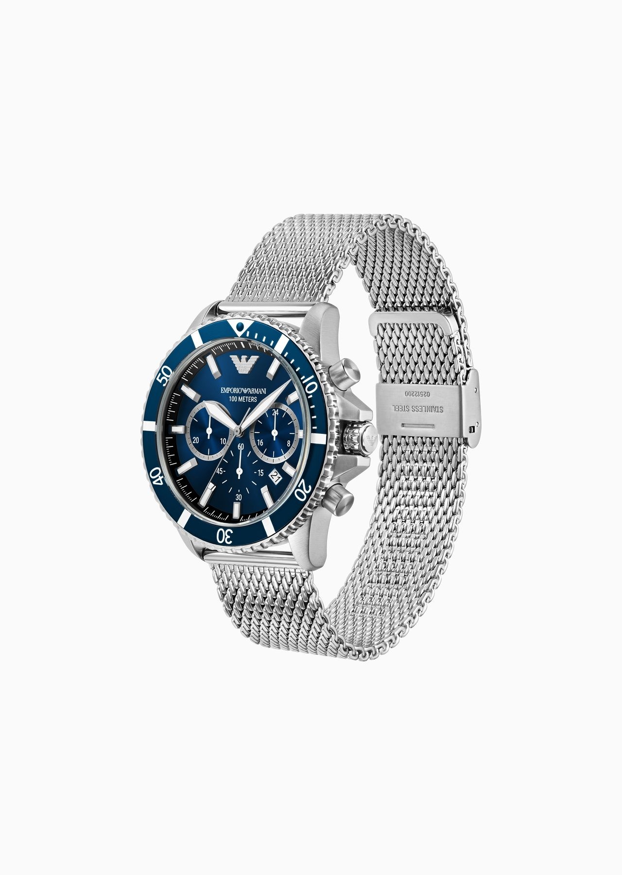 Chronograph Stainless Steel Mesh Watch - 2