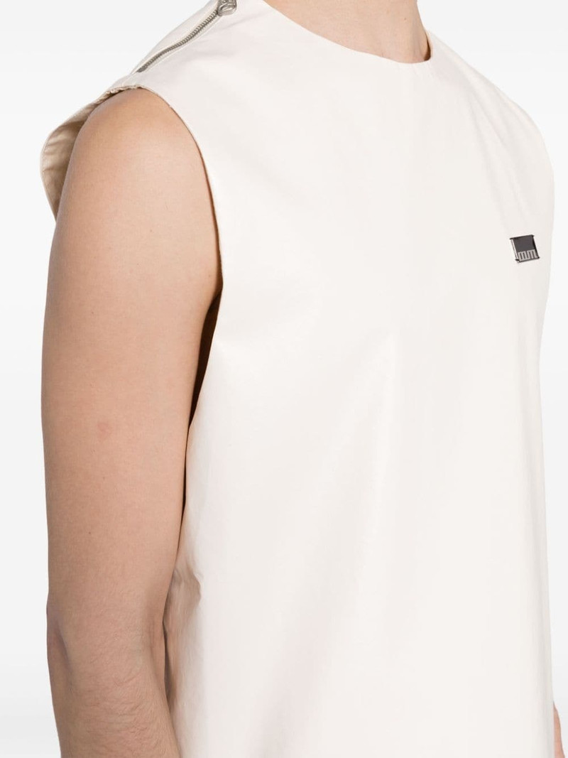 zipped 면 탱크 탑 5