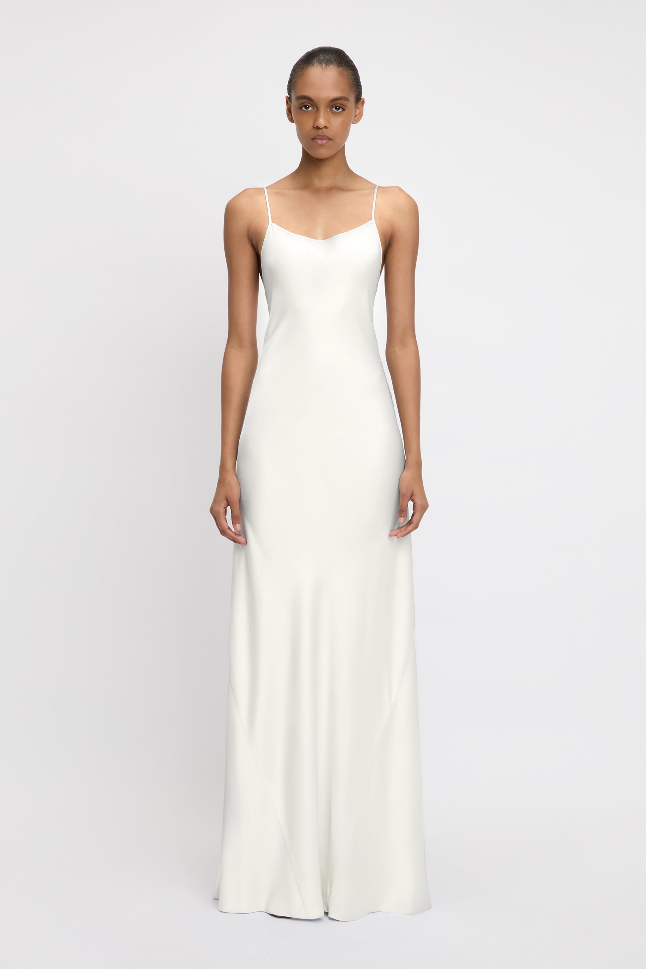 Cami Floor-Length Dress In Ivory - 2