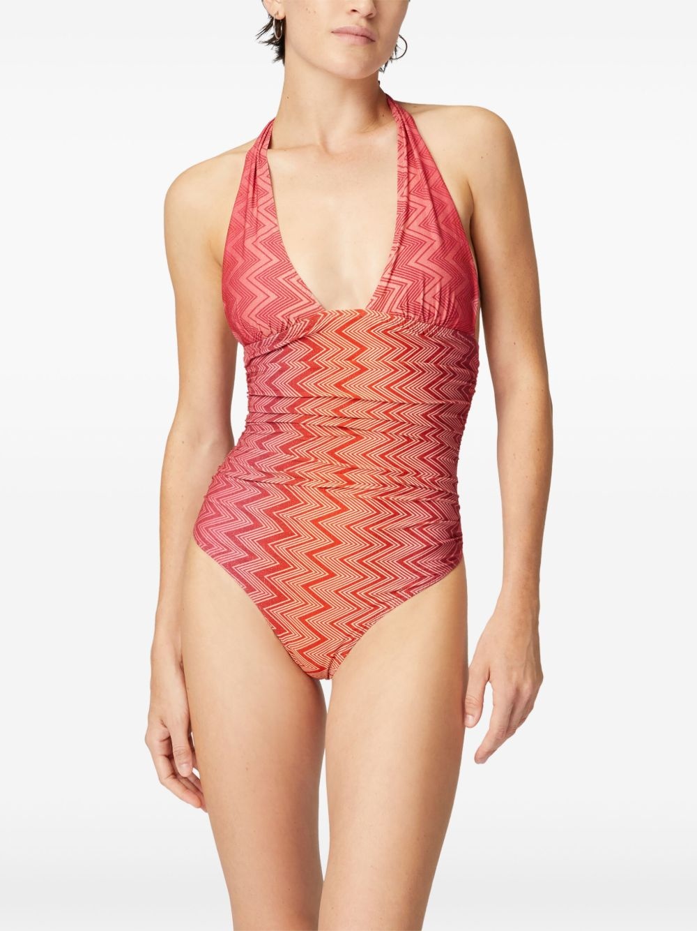 zigzag-print swimsuit - 3
