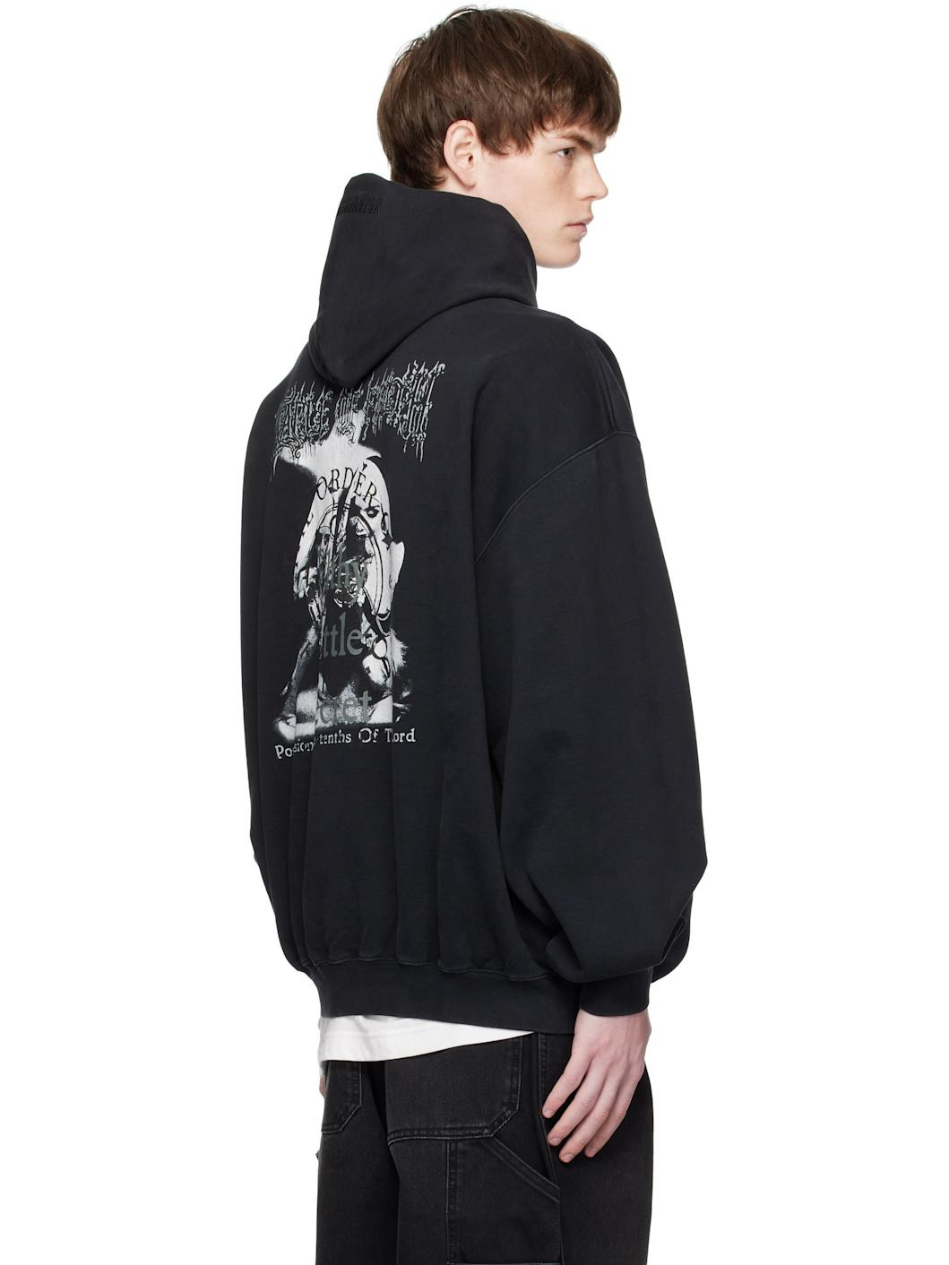 Black 'Filthy Secret' Oversized Hoodie - 3