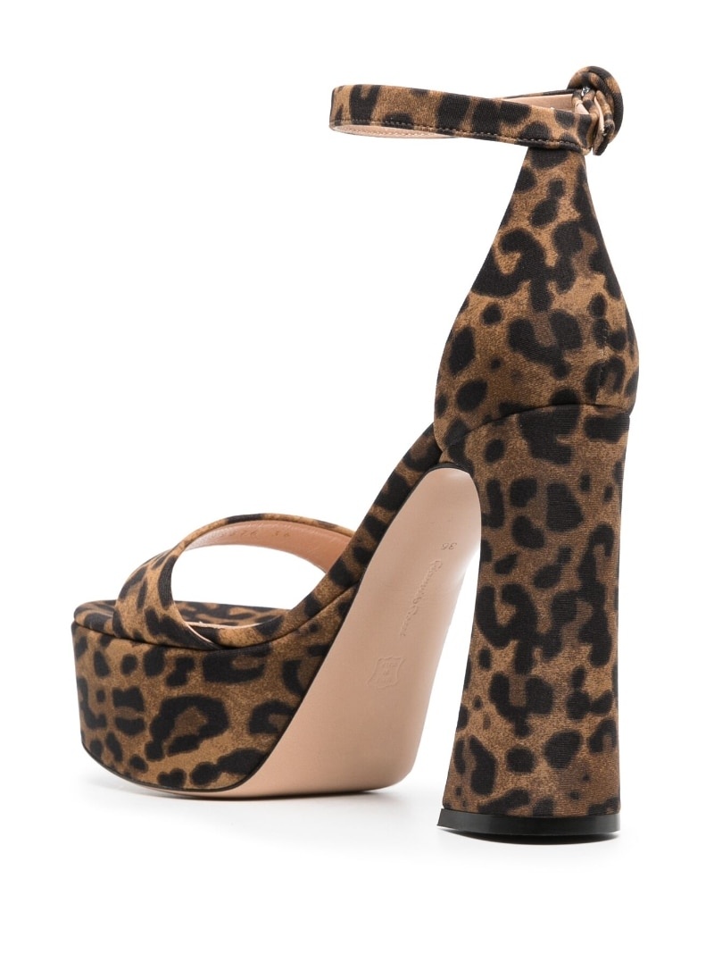 Holly 120mm leopard-print sandals - 3