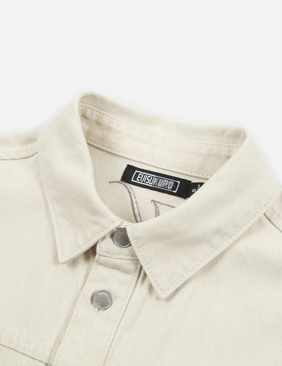 Logo Embroidered Denim Shirt - 7