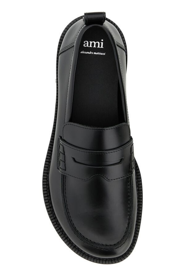 AMI Paris Black leather loafers | gebnegozionline | REVERSIBLE