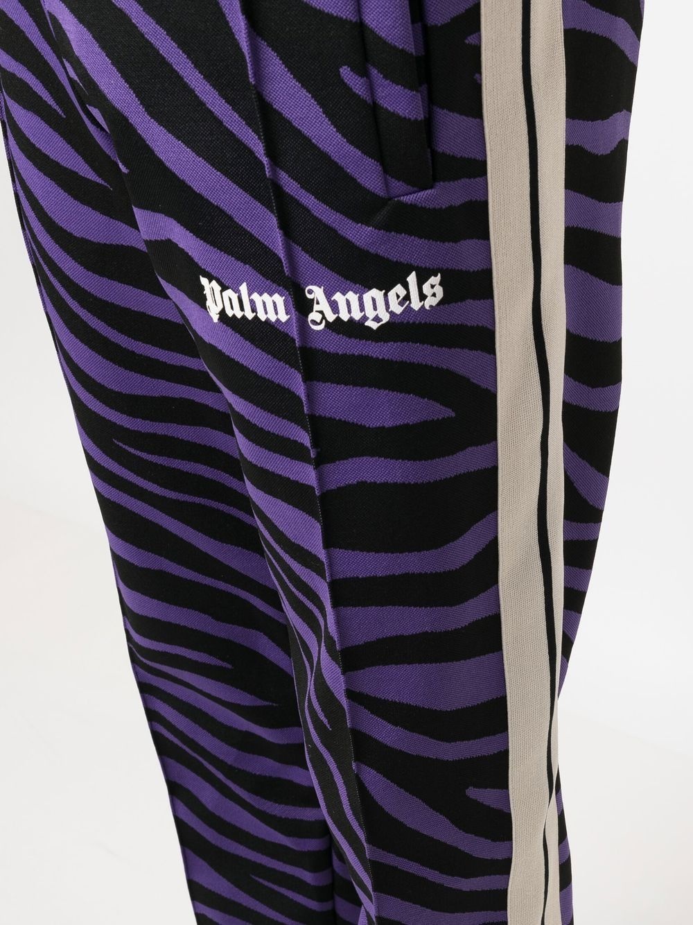 zebra-print track pants - 5