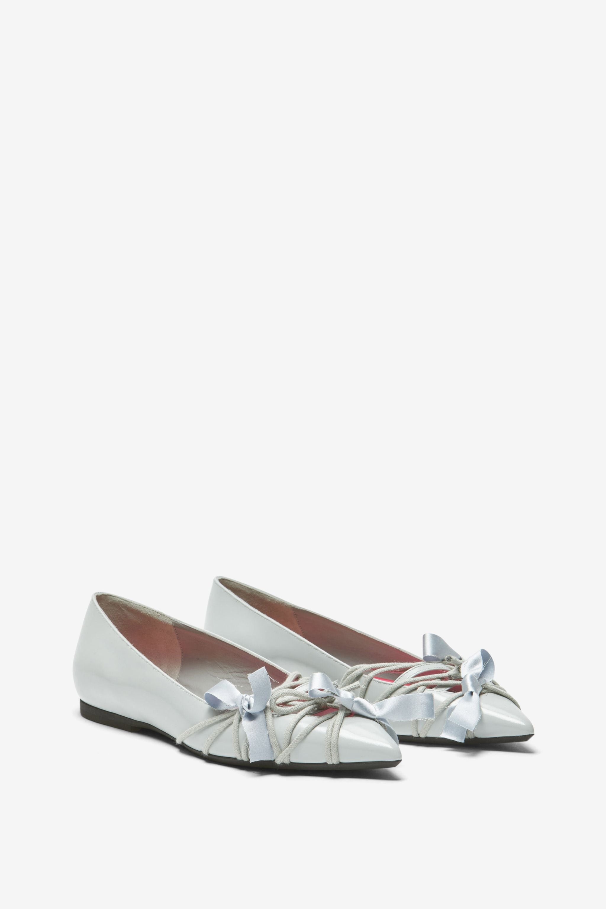 BOW-EMBELLISHED LEATHER BALLET PUMPS - 2