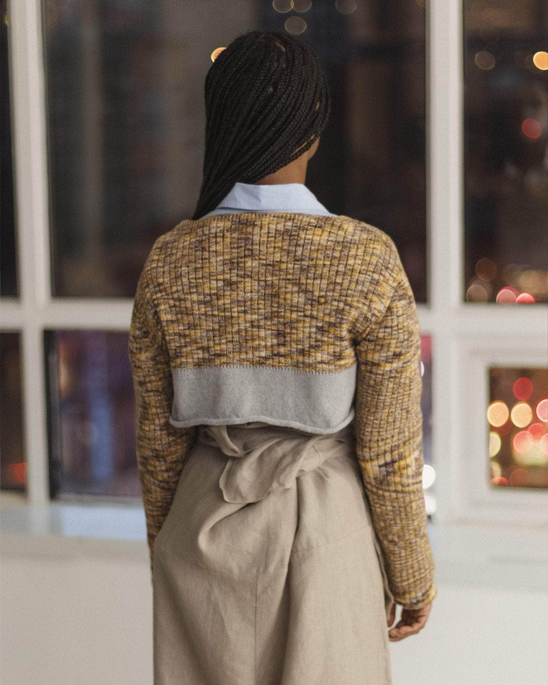 BASERANGE Waste Cropped Sweater - Organic Cotton Knit outlook