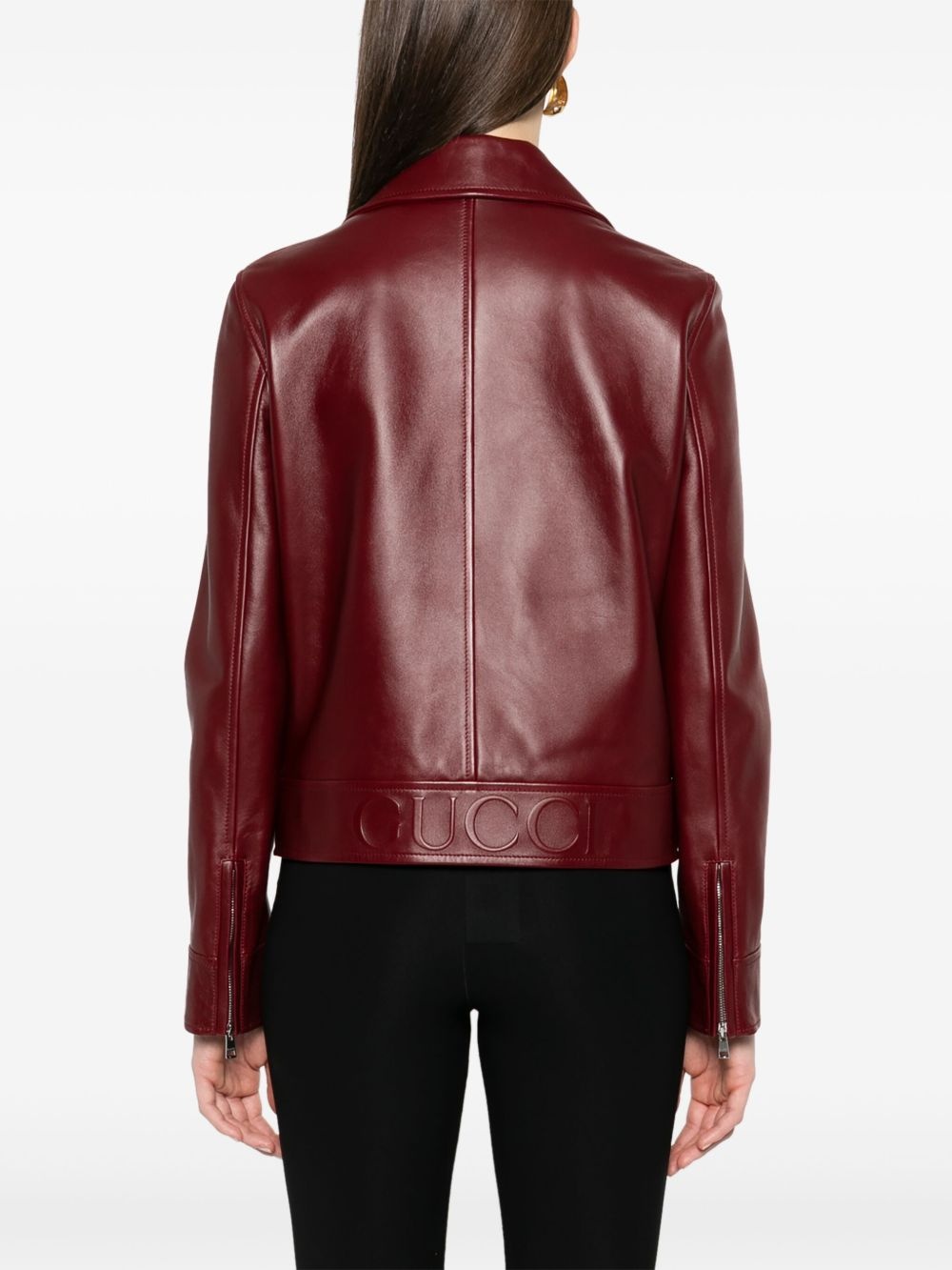 leather biker jacket - 4