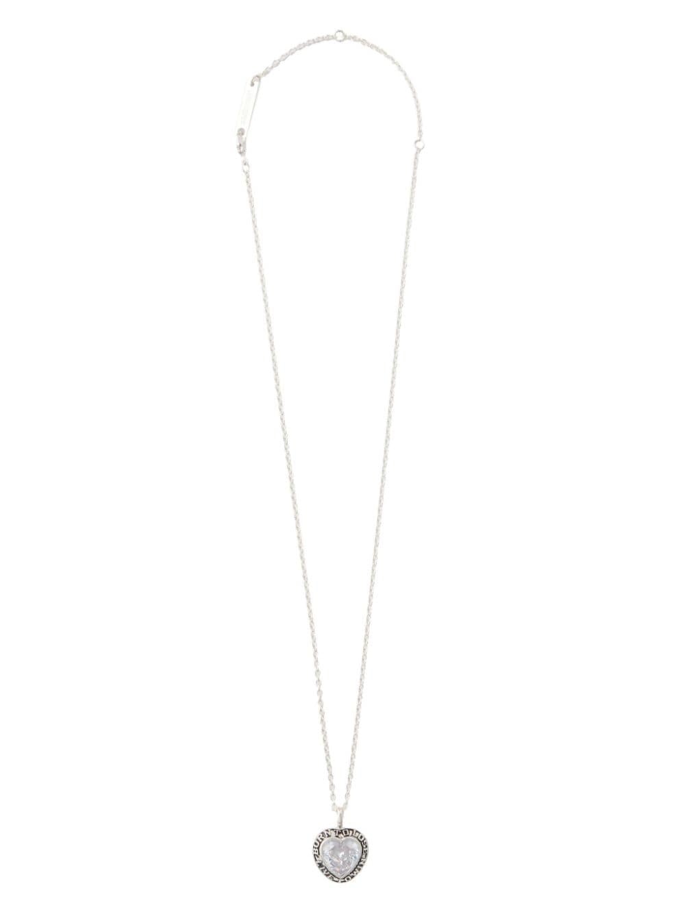heart-pendant silver necklace - 1