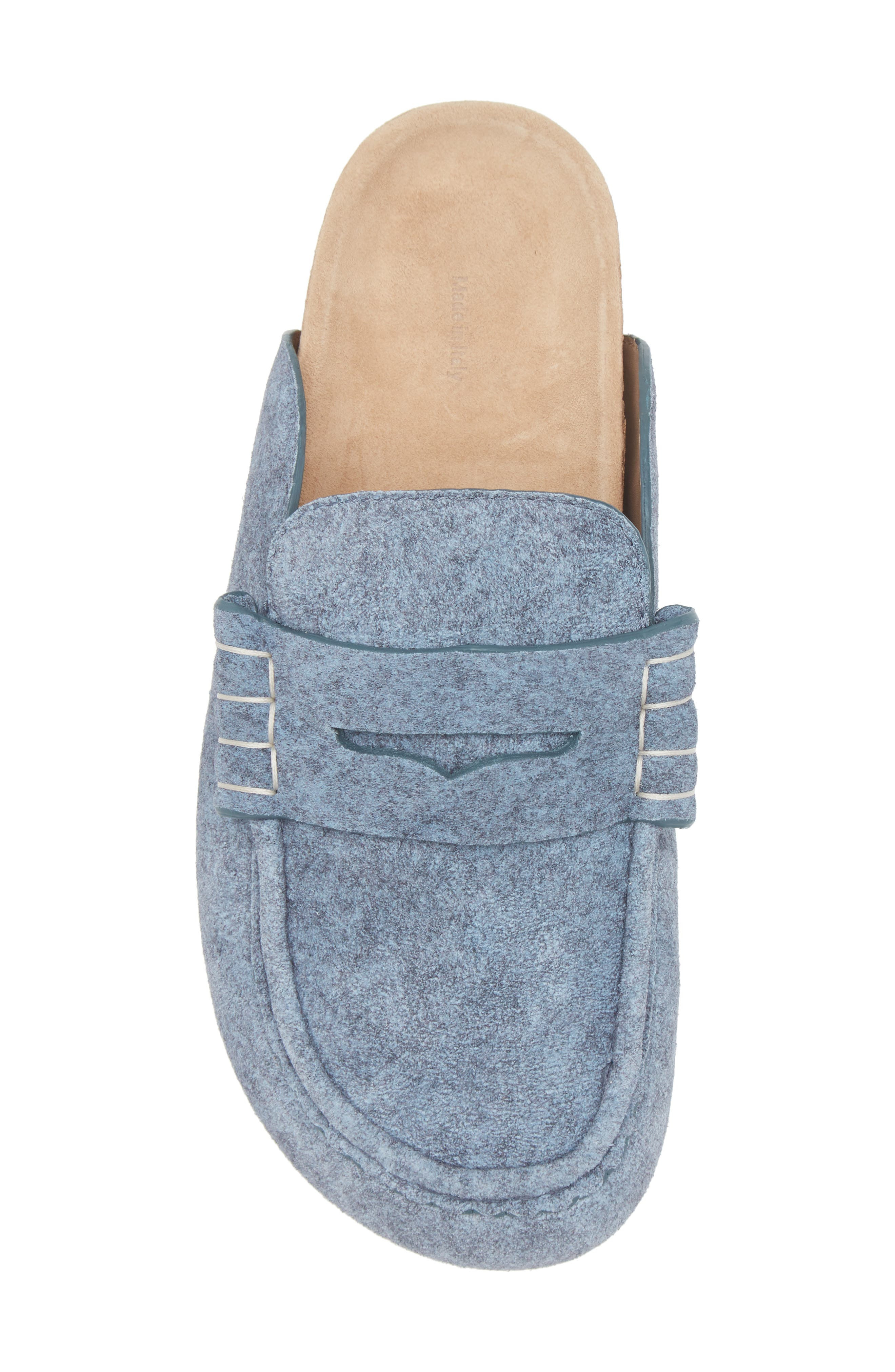 JW Anderson Stitch Penny Loafer Mule in Denim Blue 820 at Nordstrom - 5