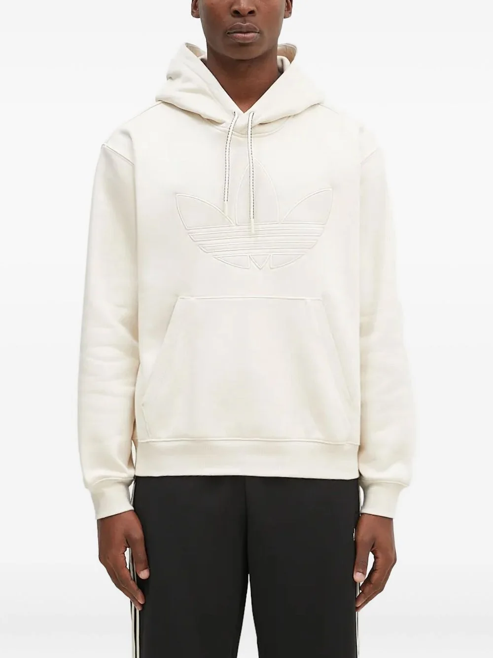 embossed-logo hoodie - 1