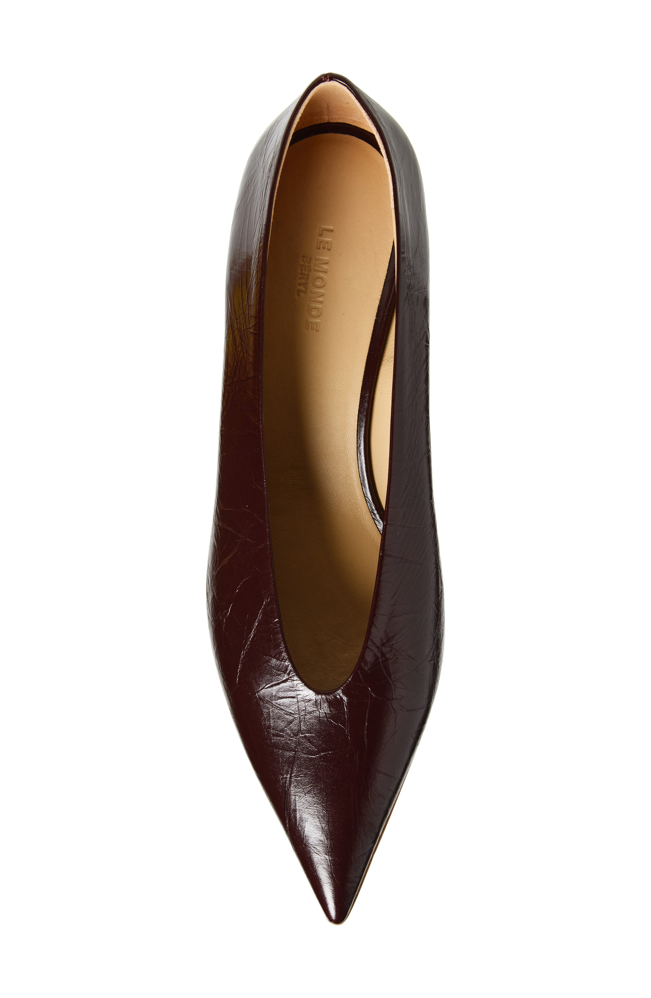 Le Monde Beryl Babouche Kitten Heel Pump in Aubergine at Nordstrom - 5