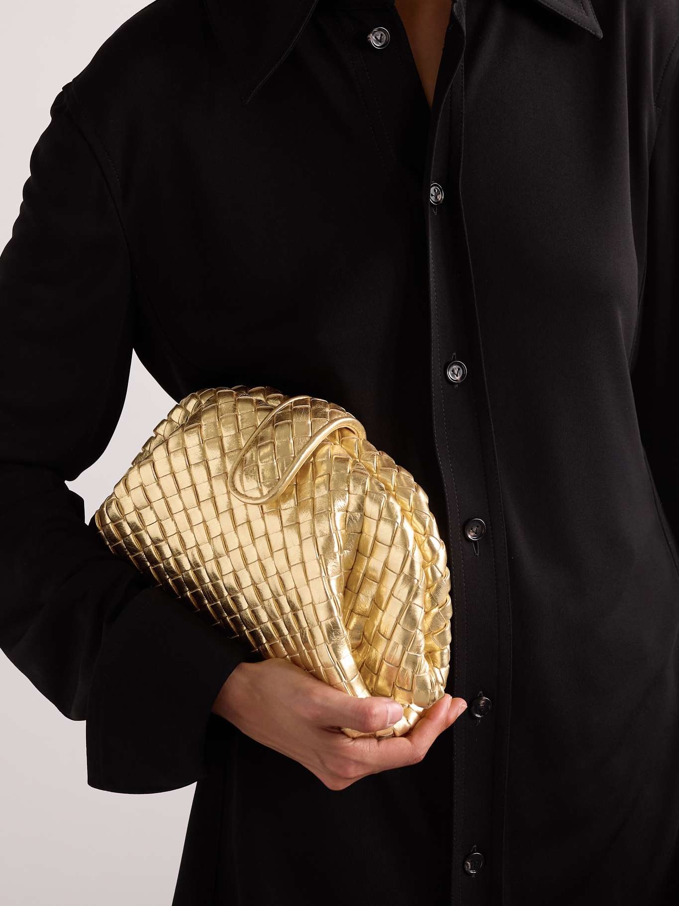 【BOTTEGA VENETA】スモール ローレン1980 ゴールド Bottega Veneta Small Lauren 1980 intrecciato metallic