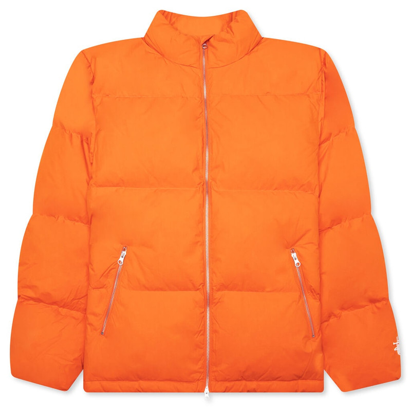 STUSSY NYLON DOWN PUFFER - ORANGE - 1