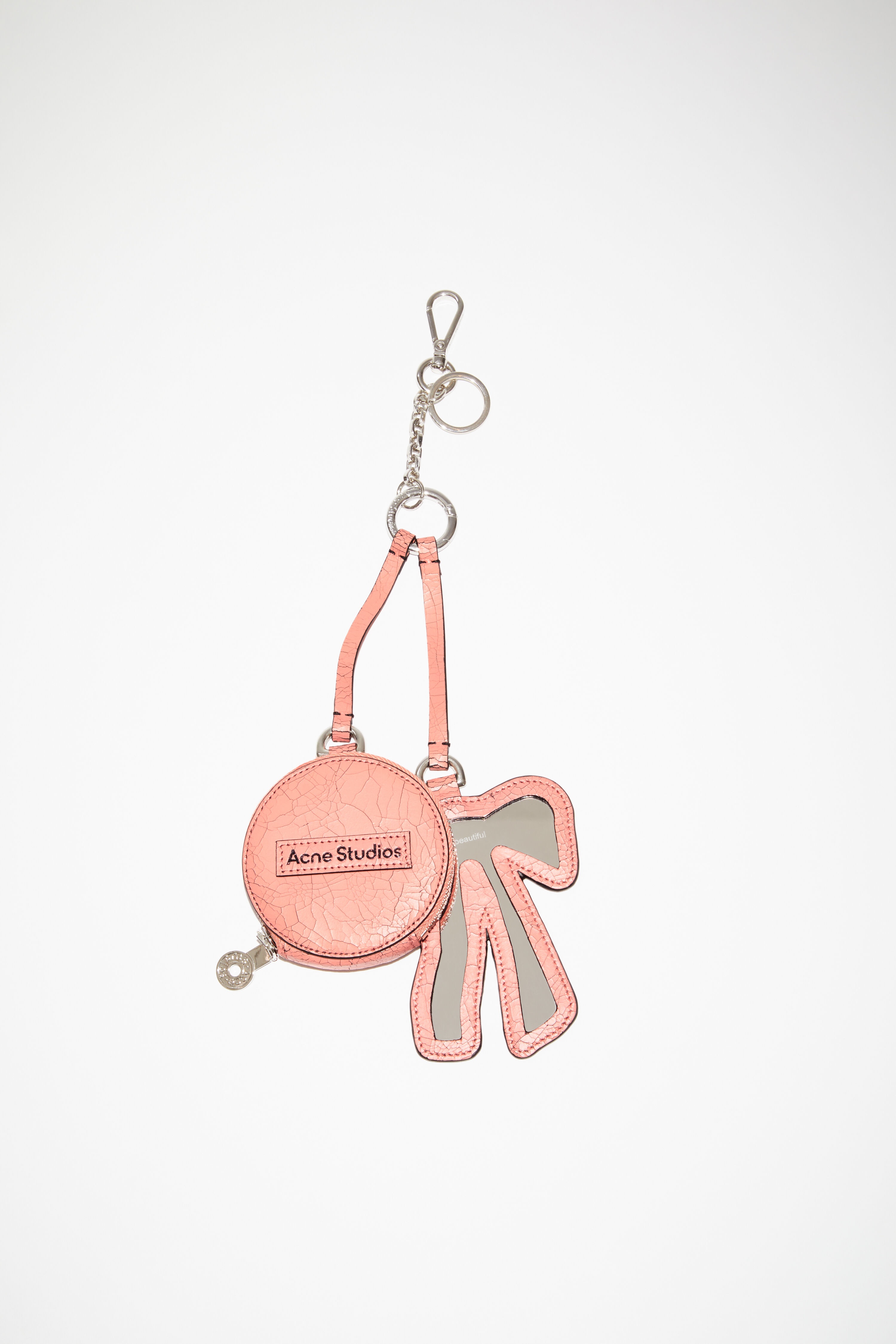 Coin wallet and bow mirror - Salmon pink - 1