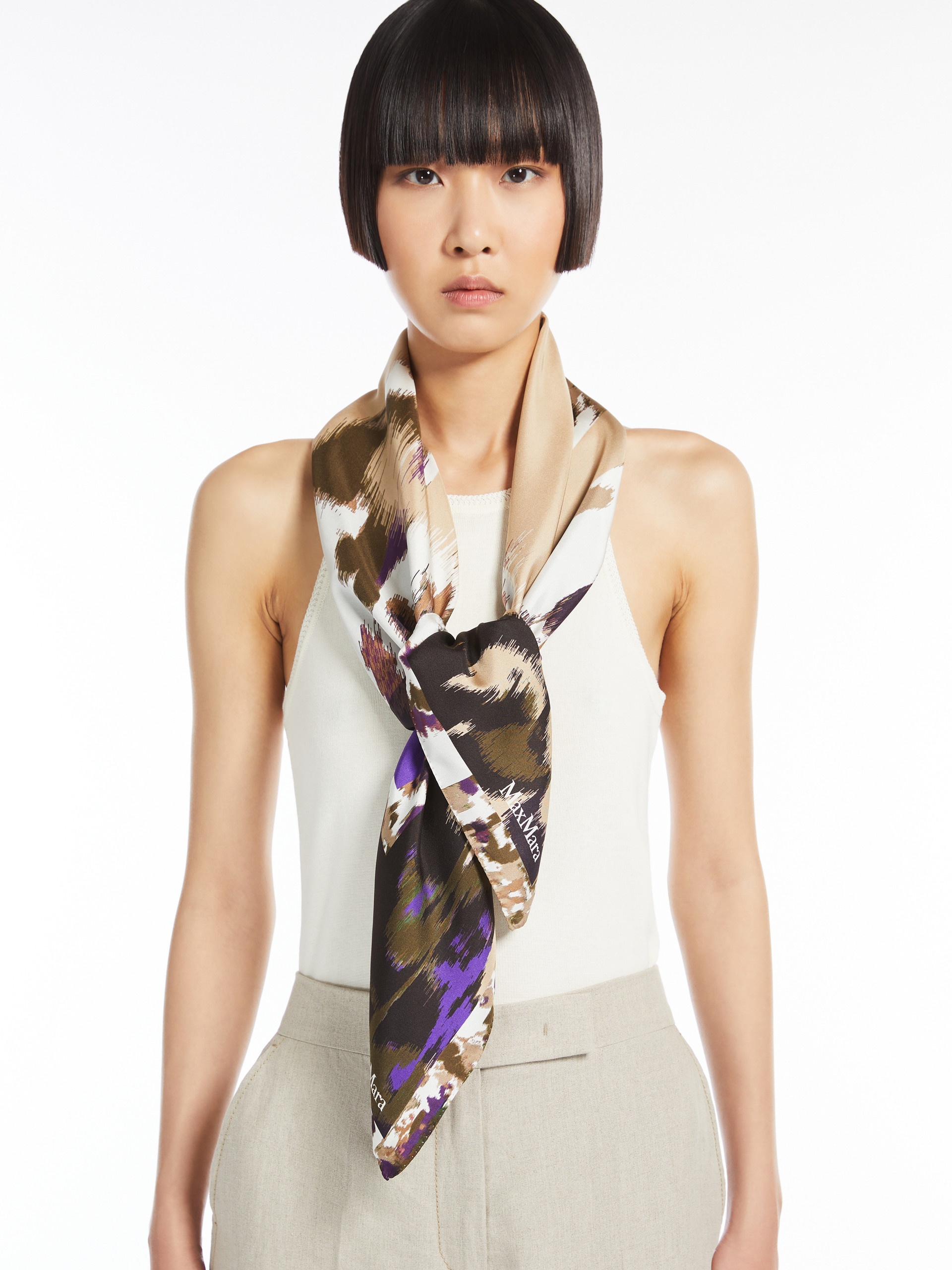 CARRE90W Printed silk scarf - 4