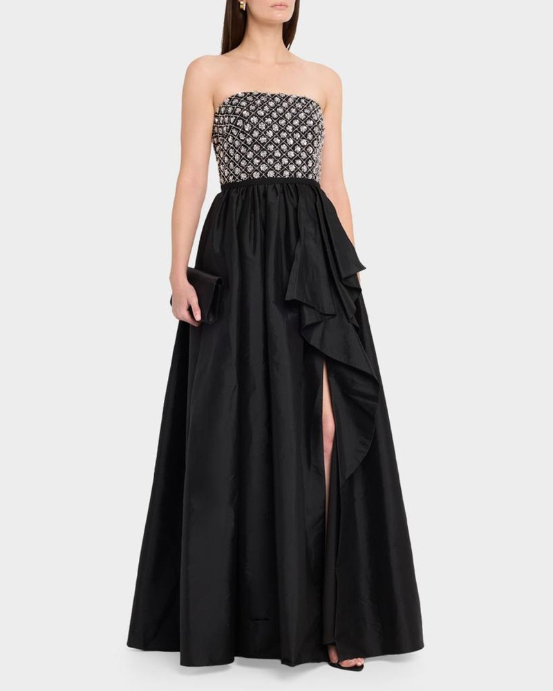 Mila Beaded Taffeta Gown 4