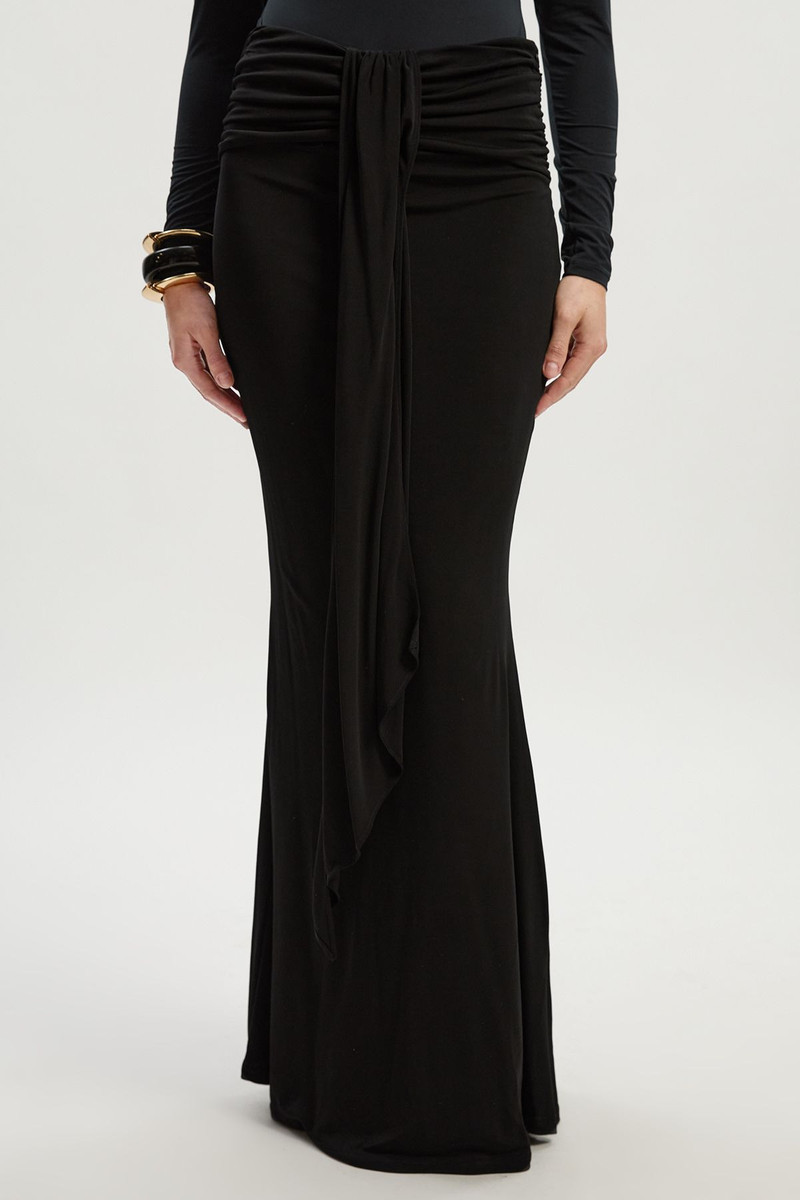 KAREN MILLEN Premium Stretch Crepe Jersey Maxi Skirt outlook