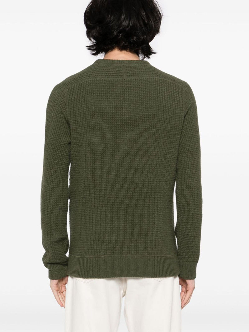 waffle-knit crew neck jumper 4