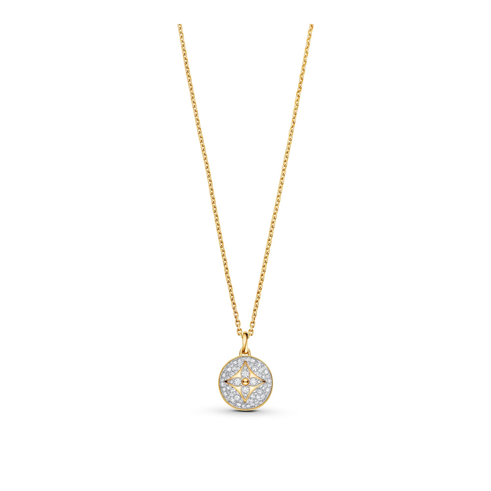 B Blossom Medallion, Yellow Gold, White Gold And Pave Diamonds - 1