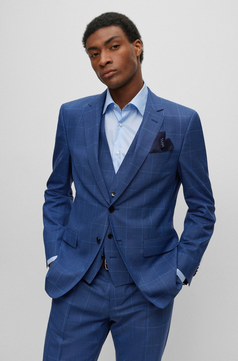 BOSS PRINTED POCKET SQUARE IN COTTON AND WOOL outlook