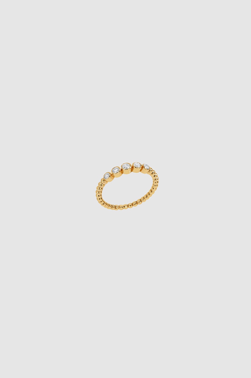Gradual Diamond Pinky Ring - 14k Gold - 1