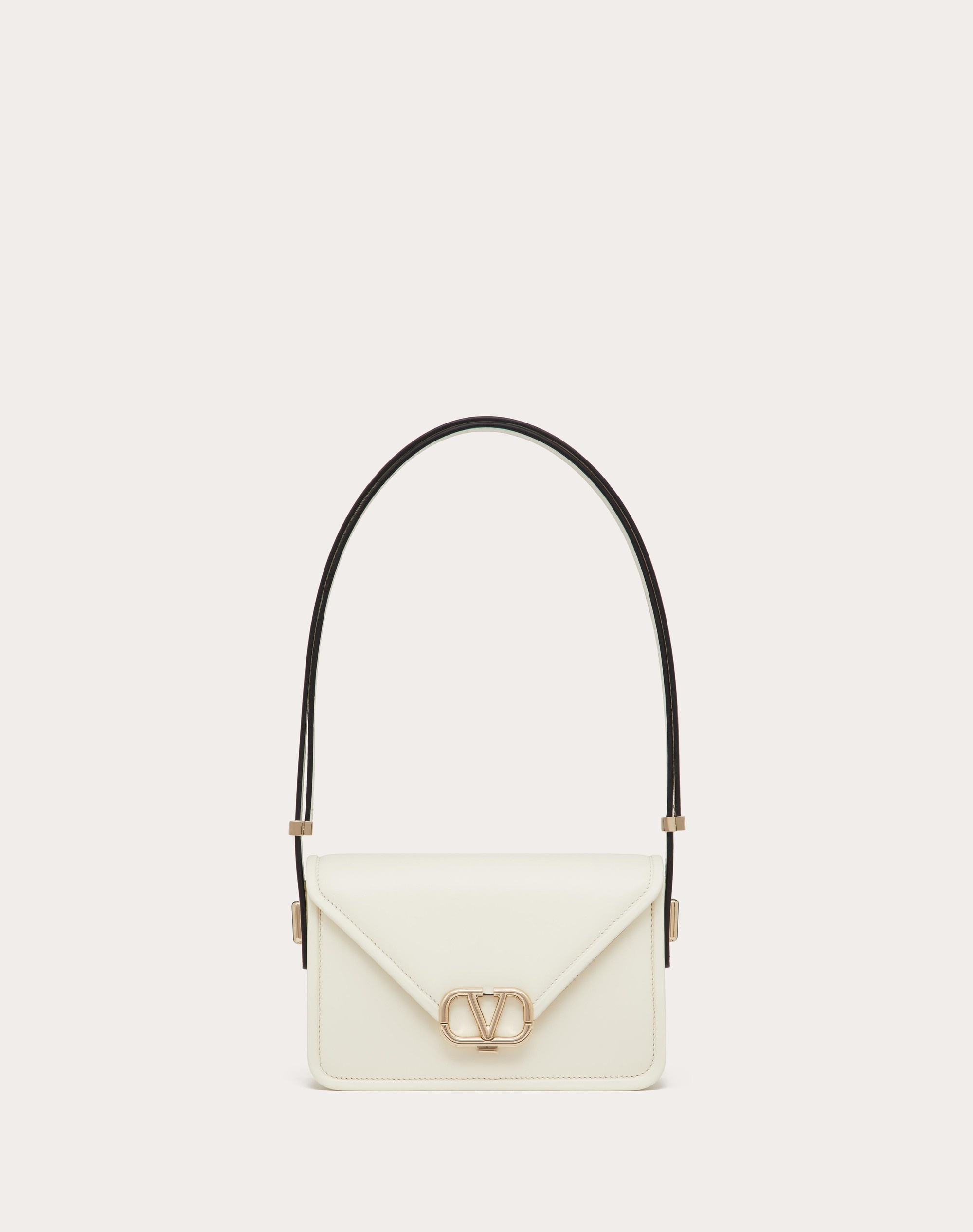 Valentino Garavani Small Letter Shoulder Bag in Silver, Metallic Silver.  Size all.