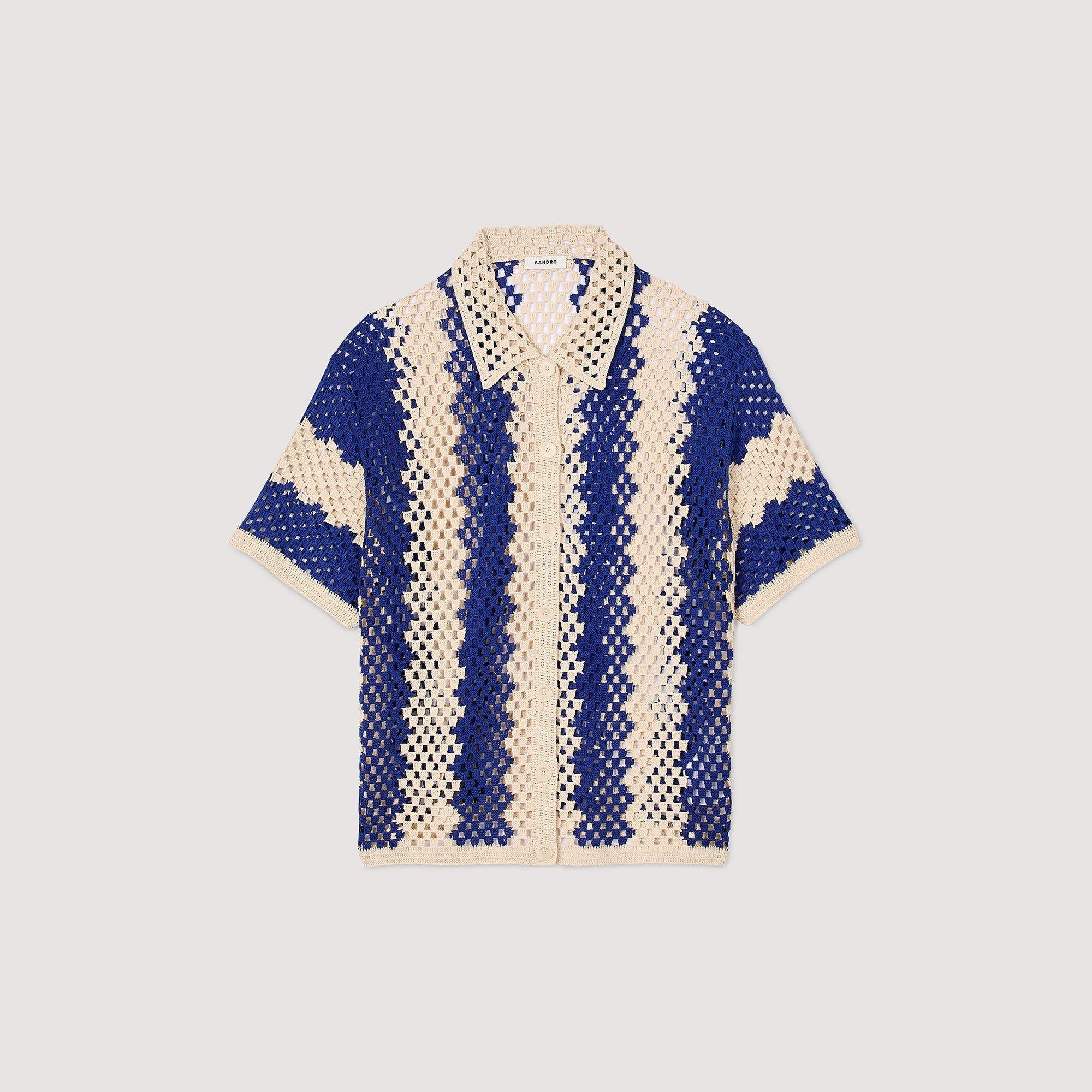 TWO-TONE KNIT CARDIGAN - 6