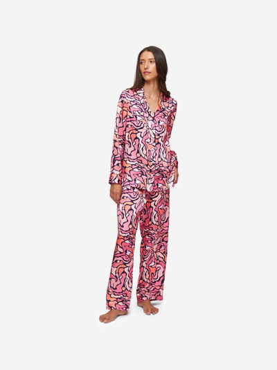 Derek Rose Women's Pyjamas Brindisi 85 Silk Satin Multi outlook