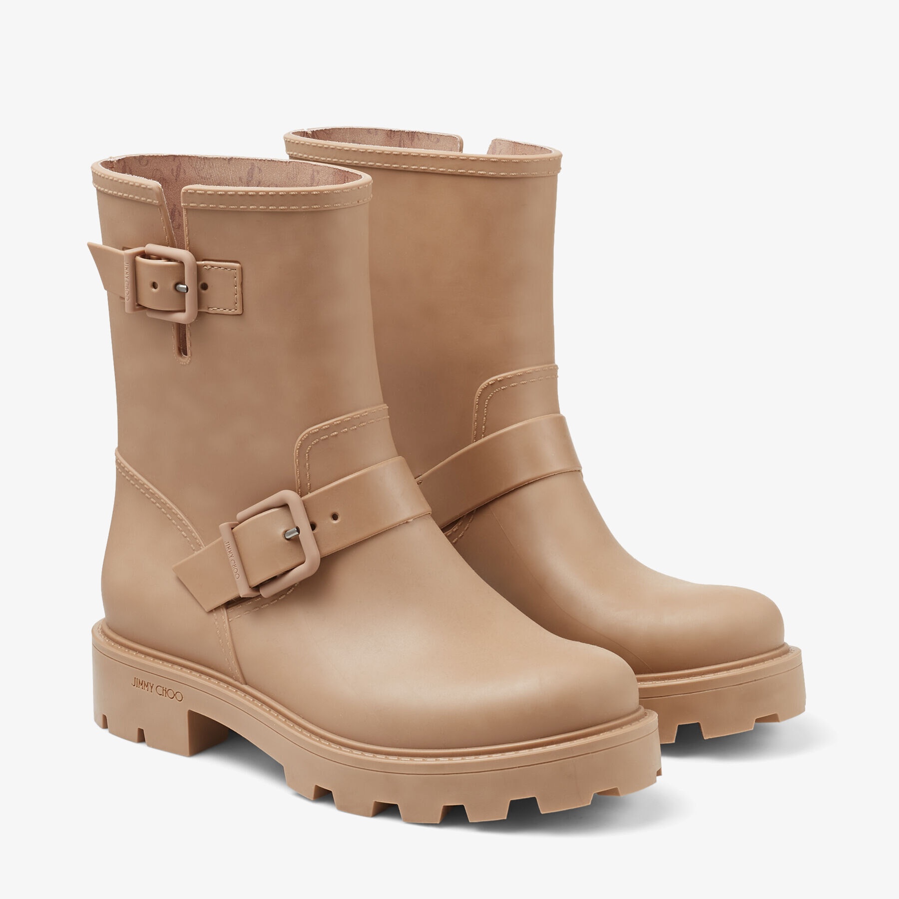 NORMANDY/F, Biscuit Nylon and Leather Boots